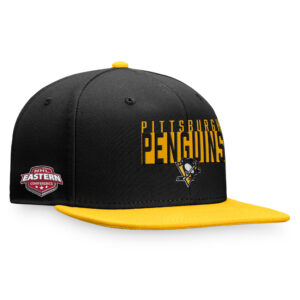 Men's Fanatics Black/Gold Pittsburgh Penguins Fundamental Colorblocked Snapback Hat