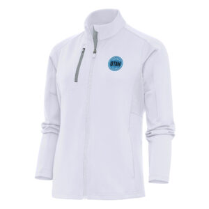 Women's Antigua White Utah Hockey Club Generation Full-Zip Jacket