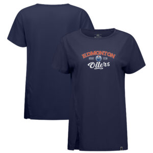 Women's Levelwear Navy Edmonton Oilers Influx Ice Wall T-Shirt