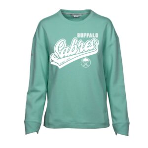 Women's Levelwear Mint Buffalo Sabres Fiona Sweep Pullover Sweatshirt