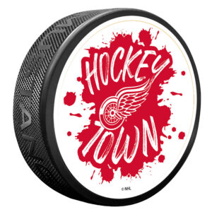 Detroit Red Wings Slogan Hockey Puck