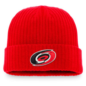 Men's Fanatics Red Carolina Hurricanes Core Primary Logo Cuffed Knit Hat