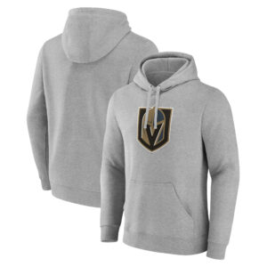 Men's Gray Vegas Golden Knights Primary Team Logo Pullover Hoodie