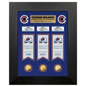 Highland Mint Colorado Avalanche 18'' x 22'' Three-Time Stanley Cup Champions Deluxe Collection Photo Mint