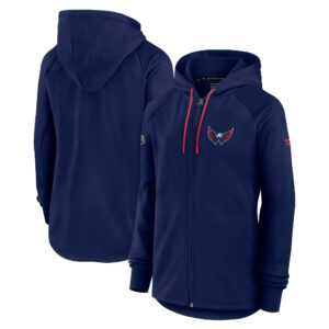 Women's Fanatics  Navy Washington Capitals Authentic Pro Rink Fleece Full-Zip Jacket