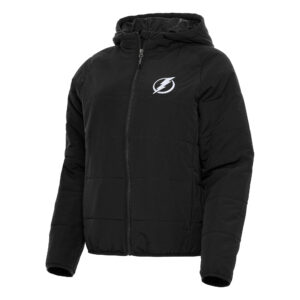 Women's Antigua Black Tampa Bay Lightning Universe Full-Zip Puffer Jacket