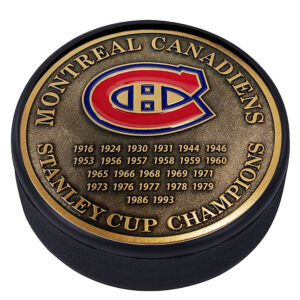 Montreal Canadiens 24-Time Stanley Cup Champions Medallion Collection Puck