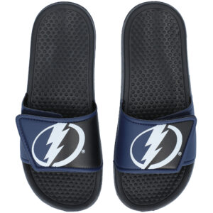 Youth FOCO Tampa Bay Lightning Colorblock Big Logo Legacy Slide Sandals