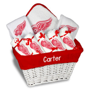 Newborn & Infant White Detroit Red Wings Personalized Large Gift Basket