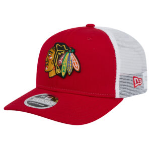 Men's New Era Red Chicago Blackhawks Core Trucker 9SEVENTY Stretch-Snap Hat