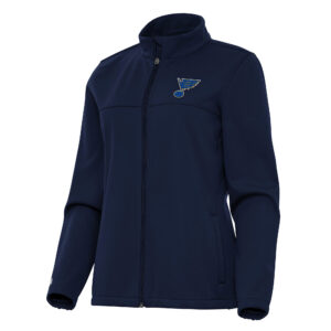 Women's Antigua Navy St. Louis Blues Links 2 Full-Zip Golf Jacket