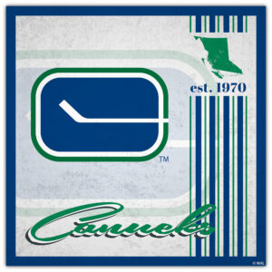 Vancouver Canucks 10" x 10" Greatest Hits Team Sign