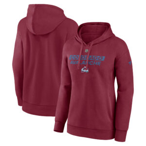 Women's Fanatics  Burgundy Colorado Avalanche  Authentic Pro Core Primary Fleece Pullover Hoodie