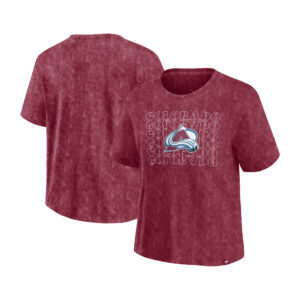 Women's Fanatics  Burgundy Colorado Avalanche Faded Wash T-Shirt