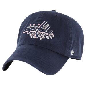 Men's '47  Navy Washington Capitals Core Logo Clean Up Adjustable Hat