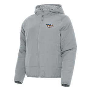 Women's Antigua Gray Nashville Predators Universe Full-Zip Puffer Jacket