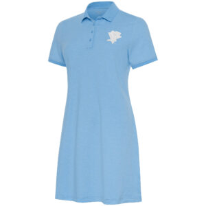 Women's Antigua Light Blue Pittsburgh Penguins White Logo Play Through Polo Dress