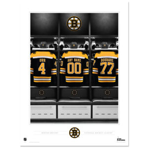 Boston Bruins 12"x16" Personalized Locker Room Alumni Photo Print