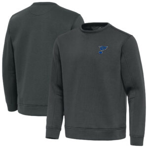 Men's Antigua Pewter St. Louis Blues Relevant Lightweight Pullover Sweatshirt