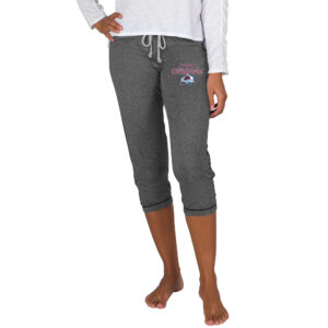 Women's Charcoal Colorado Avalanche Quest Knit Capri Pants