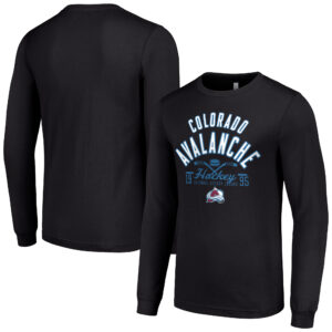 Men's Starter  Black Colorado Avalanche Puck Long Sleeve T-Shirt