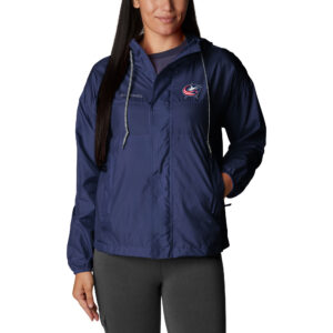 Women's Columbia Navy Columbus Blue Jackets Flash Challenger Full-Zip Windbreaker Jacket