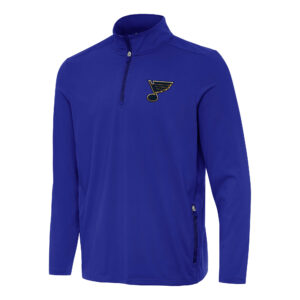 Men's Antigua  Royal St. Louis Blues Perilous Quarter-Zip Sweatshirt