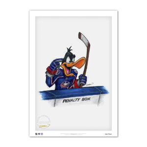 Columbus Blue Jackets 14'' x 20'' Daffy Duck Limited Edition Print