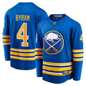 Men's Fanatics Bowen Byram Royal Buffalo Sabres Home Breakaway Jersey