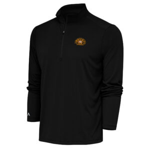 Men's Antigua  Black Boston Bruins 100th Anniversary Tribute Quarter-Zip Pullover Top