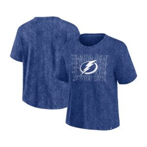 Women's Fanatics  Blue Tampa Bay Lightning Faded Wash T-Shirt