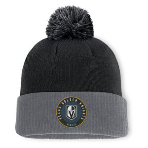 Men's Fanatics  Black Vegas Golden Knights Cuffed Knit Hat with Pom