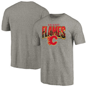 Men's Gray Calgary Flames Hometown Collection Tri-Blend T-Shirt