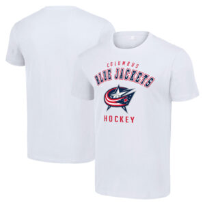 Men's Starter White Columbus Blue Jackets Logo T-Shirt