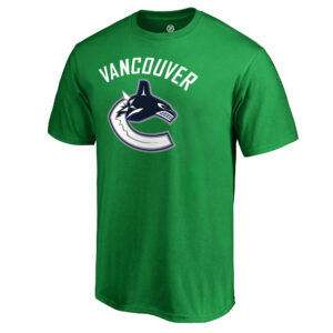 Men's Kelly Green Vancouver Canucks Team Primary Logo T-Shirt