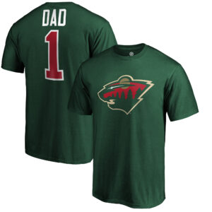 Men's Green Minnesota Wild #1 Dad T-Shirt