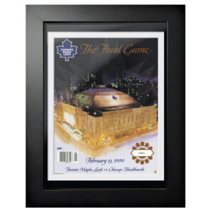 Toronto Maple Leafs 1999 The Final Game 18'' x 14'' Framed Program Cover Art Print