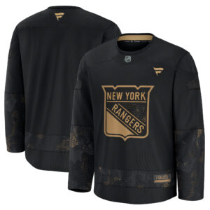 Men's Fanatics  Black New York Rangers 2024 Military Appreciation Practice Jersey