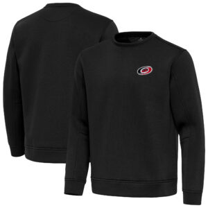 Men's Antigua Black Carolina Hurricanes Relevant Lightweight Pullover Sweatshirt