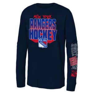 Youth Navy New York Rangers Standout Long Sleeve T-Shirt