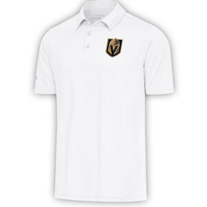 Men's Antigua  White Vegas Golden Knights Par Polo