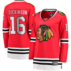 Women's Fanatics Jason Dickinson Red Chicago Blackhawks Home Breakaway Player Jersey