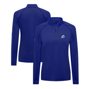 Women's Levelwear Blue Tampa Bay Lightning Kinetic Insignia Core Quarter-Zip Pullover Top