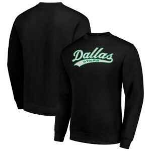 Men's Starter  Black Dallas Stars Tailsweep City Pullover Sweatshirt