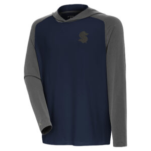 Men's Antigua  Deep Sea Blue Seattle Kraken Tonal Intrepid Pullover Hoodie