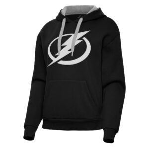 Women's Antigua Black Tampa Bay Lightning Victory Pullover Hoodie