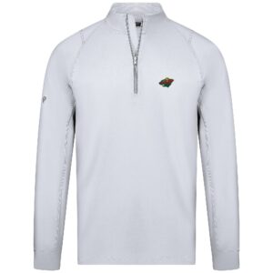 Men's Levelwear White Minnesota Wild Theory Insignia Core Quarter-Zip Pullover Top