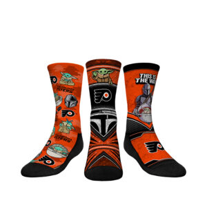 Youth Rock Em Socks Philadelphia Flyers The Mandalorian 3-Pack Crew Socks