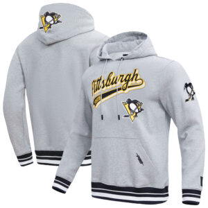 Men's Pro Standard Heather Gray Pittsburgh Penguins Classic Fleece Pullover Hoodie