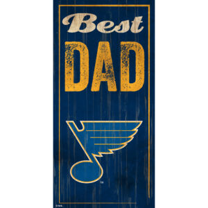 St. Louis Blues 6" x 12" Best Dad Sign